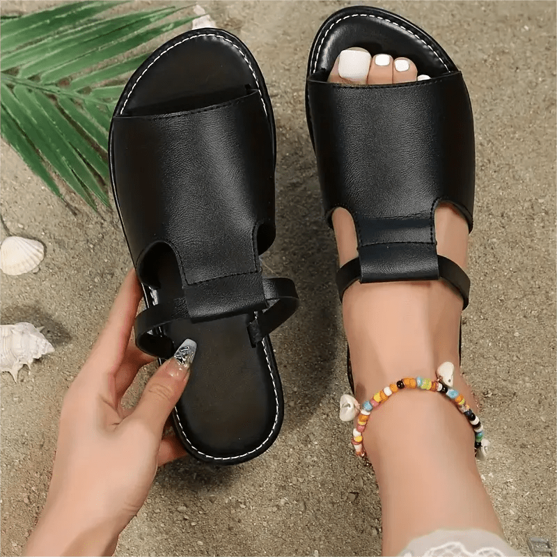 Paulina™ | Sandalias Planas De Cuero